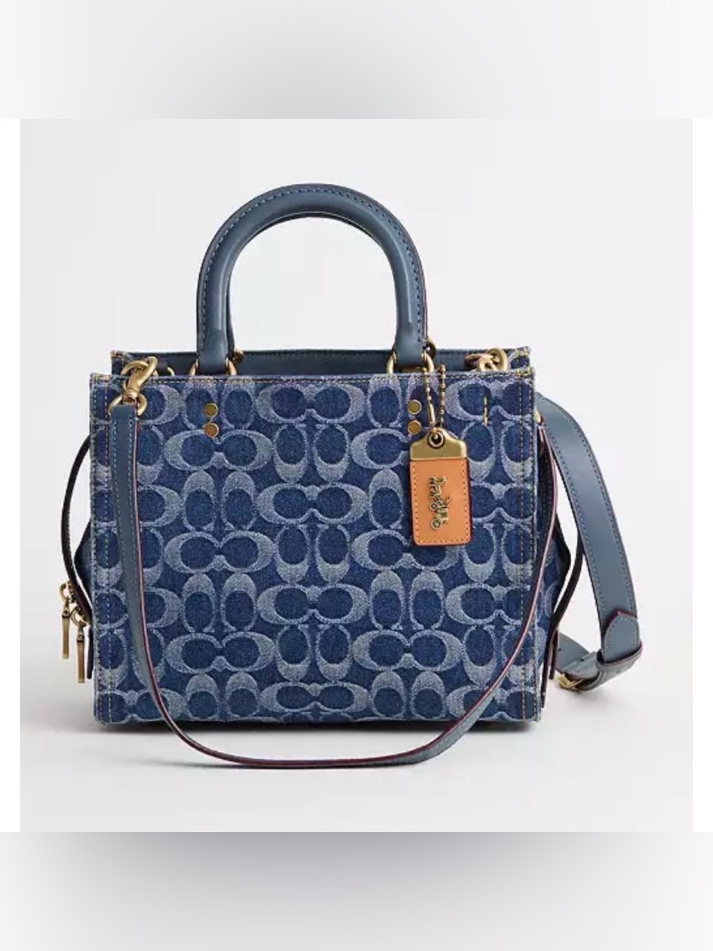COACH‎ Rogue Bag 25 In Signature Denim, BRASS/ BLUE - Picture 9 of 9